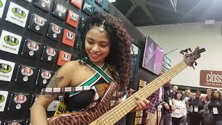 Mohini Dey killin it at the SIT booth 2019 NAMM