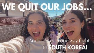 We Quit Our Jobs and Booked One Way Flights to South Korea Food Shopping & Exploring  Seoul Vlog