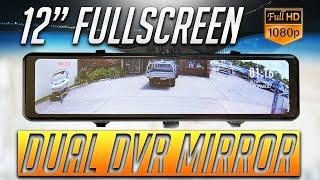 12” Full Screen LCD Rearview Mirror & Dashcam DVR Pormido PR996