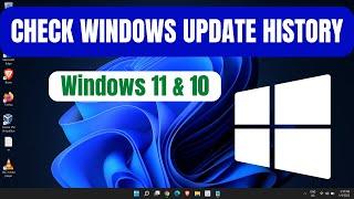 How To Check Windows Update History On Windows 1110 2024