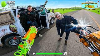 NERF WAR ZOMBIE VAN SURVIVAL NERF GUN GAME