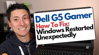 How To Fix Dell G5 Gamer Windows Restarted Unexpectedly - Insert Recovery Media