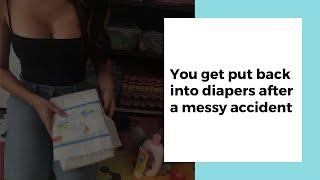 ABDL audio RP teaser #55 You get put back into diapers after a messy accident