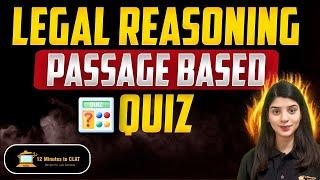 CLAT Pattern Legal Reasoning Passage Based Quiz I Legal Reasoning I Shikha Puri