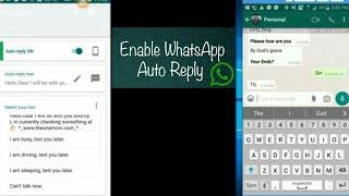 How to Set Whatsapp Auto reply Messages.