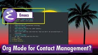 Org-mode - simple contact management