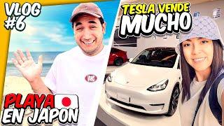 VIVIR EN JAPÓN  La tienda de TESLA en JAPON + Asi es una PLAYA japonesa  - EP 6