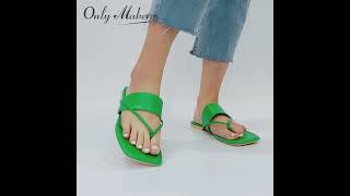 Fresh New Green Flip-flop Flats