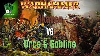 Warhammer Fantasy 6th Edition Battle Report  Orcs & Goblins vs Skaven