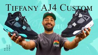 Air Jordan 4 White Thunder Tiffany Custom