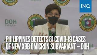 Philippines detects 81 COVID-19 cases of new XBB Omicron subvariant – DOH
