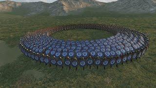 Viking Army vs Mongols Horse Archers  Mount & Blade Bannerlord  Circle Formation