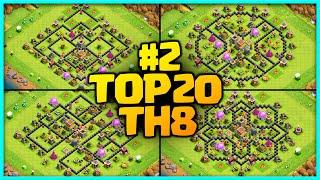 New Best Th8 base link WarFarming Base Top20 With Link Clash of Clans - best base th 8 defense #2