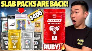 The SLAB PACK mystery packs are BACK with new $400 RUBY packs & HUGE CHASERS BOOM 