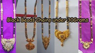 Black beads chains designs  Nallapusala danda collection  gold black beads chains under 30grams