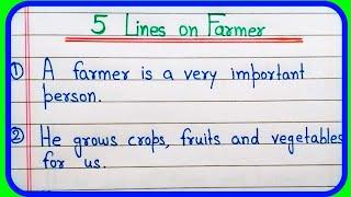 5 lines on Farmer  Essay on Farmer 5 lines in English  Short essay on farmer