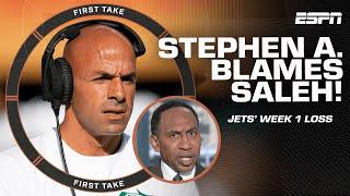 A BAD SIGN?  Stephen A. BLAMES Robert Saleh for Jets’ Week 1 loss  First Take