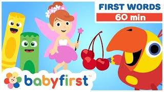 Toddler Learning Video w Color Crew & Larry  Baby Learning First Words & ABC  1 Hour  BabyFirstTV