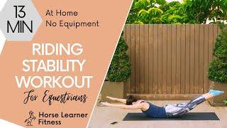 Improve Your Riding Stability  10 Minute Back & Obliques Workout  No Equipment