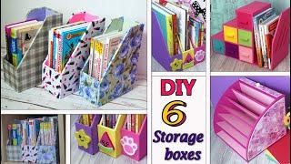 6 diy simple organizers and boxesfor storage from cardboardhandmade craft