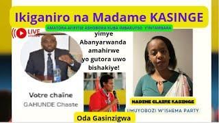 Kuki Madame KASINGE atagiye kwiyamamaza mu Rwanda?