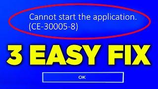  FIX PS4 ERROR CE-30005-8  CANNOT START APPLICATION