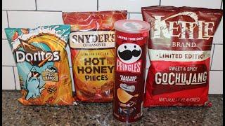 Doritos Baja Fiery Mango Snyder’s of Hanover Hot HoneyPringles BBQ BrisketKettle Brand Gochujang