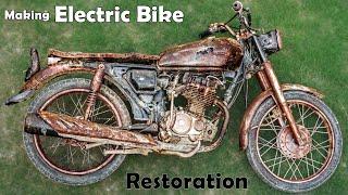 Restoration Honda 125cc Motorcycle to Electric Bike Conversion  Part 1