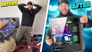 DESTROYING MY LITTLE BROTHERS GAMING SETUP & SURPRISING HIM WITH HIS DREAM PC