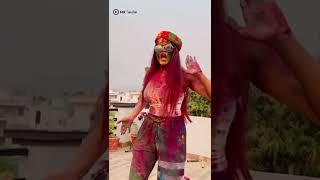 Colourful girls celebrate Holi #trending #holi #holifestival #holireels #hindisong