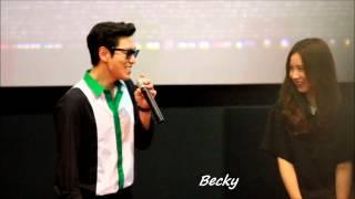 Crazy T.O.P with Shin Se-Kyung at Seoul Tazza2 Cinema Greeting