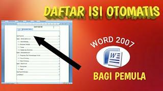 Daftar isi otomatis word 2007 bagi pemula I Tutorial