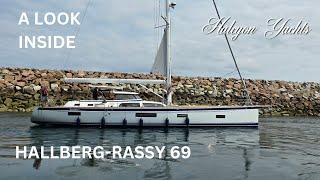 Hallberg-Rassy 69. A Look Inside. A quick tour down below of this fabulous yacht