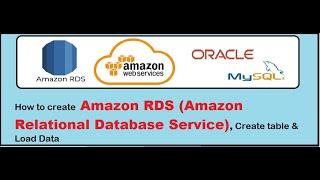 How to create Amazon RDS Amazon Relational Database Serviceon Aws and create a table