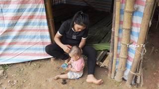 Single mothers life - cutting daughters hair & making floors for her to play on