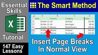 7-5 Insert and Delete Page Breaks without using Page Break Preview