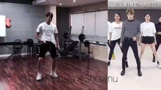 Shownu and Taemin dance together  move