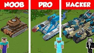 Minecraft TNT TANK HOUSE BUILD CHALLENGE - NOOB vs PRO vs HACKER vs GOD  Animation