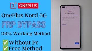 OnePlus Nord 5G Frp Bypass 100% free Method without PcFrp Bypass 2023 How to bypass Google account