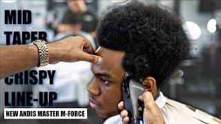 HAIRCUT TUTORAL MID TAPER  UNB0XING ANDIS MASTER M FORCE CLIPPERS