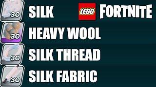 How to get silk fabric thread Heavy Wool and a Loom in Lego Fortnite