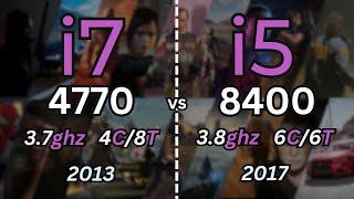 i7 4770 vs i5 8400 Tested in 14 Games 2024  1080p