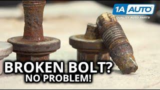 Broke Subframe Bolt Replacing Sway Bar Bushings and Links? Watch Pros Remove Broken Stuck Car Bolts