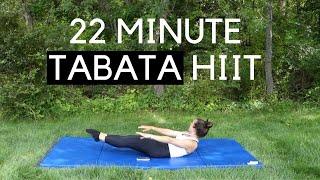 22 Min FULL BODY TABATA HIIT Workout - No Equipment