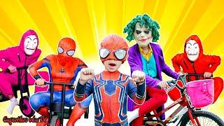 SUPERHEROs Story  KID SPIDER MAN and Kid JOKER are Danger SPECIAL LIVE ACTION