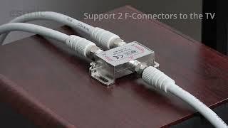 2 Way F Type Cable TV  CATV Broadband Splitter 2500MHz KIT fr Virgin Media etc