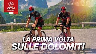 La prima volta di Giorgio in bici sulle Dolomiti.