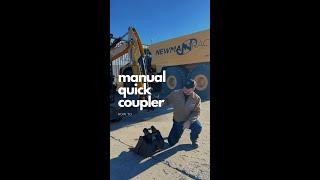 SANY Mini Excavators How to use a Manual Quick Coupler