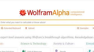 wolframalpha.com part one - a fast guide