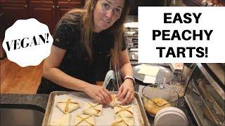 How to Make Easy Vegan Peach Turnover Tarts - Vegan Dessert + Breakfast- Fiber + Minimal Added Sugar